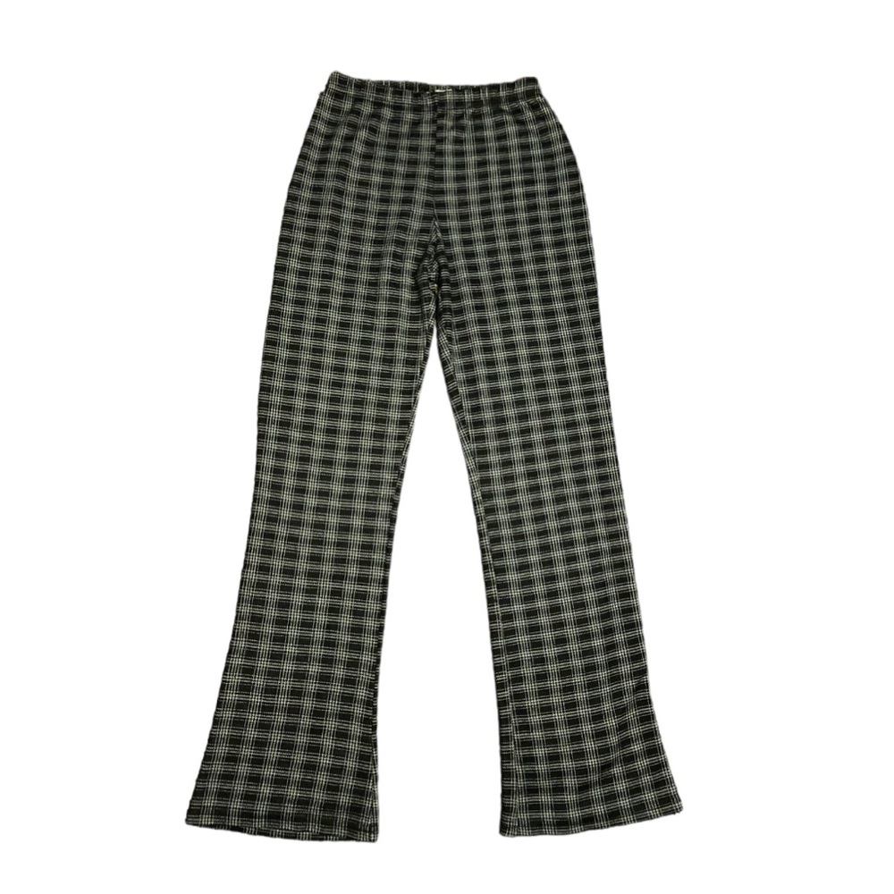 Vintage Plaid Flared Pants